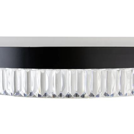 LED Himmennettävä kristalli kattokruunu johdossa LED/80W/230V 3000-6500K musta + kauko-ohjaus