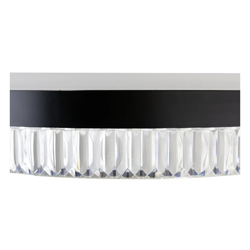 LED Himmennettävä kristalli kattokruunu johdossa LED/80W/230V 3000-6500K musta + kauko-ohjaus