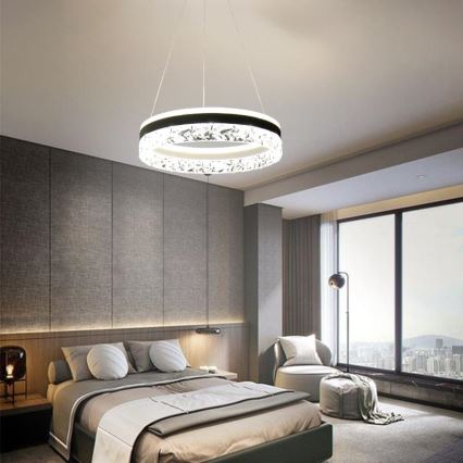 Himmennettävä LED-kattokruunu johdossa LED/80W/230V 3000-6500K valkoinen + kauko-ohjaus