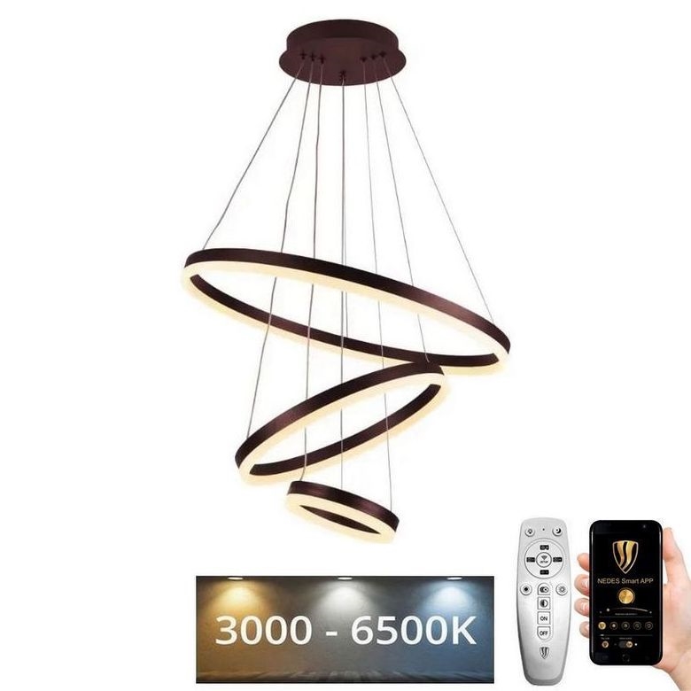 Himmennettävä LED-kattokruunu johdossa LED/85W/230V 3000-6500K + kauko-ohjaus