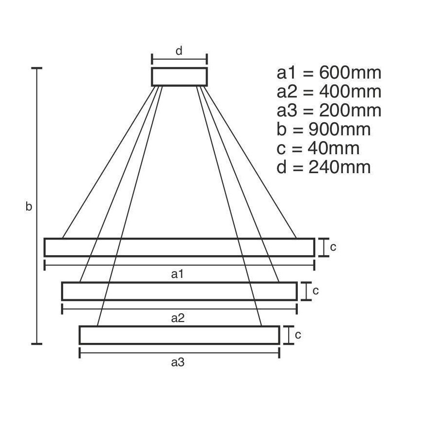 Himmennettävä LED-kattokruunu johdossa LED/85W/230V 3000-6500K + kauko-ohjaus