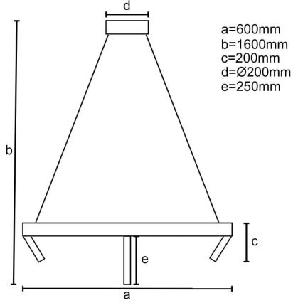 Himmennettävä LED-kattokruunu johdossa LED/85W/230V 3000-6500K + kauko-ohjaus