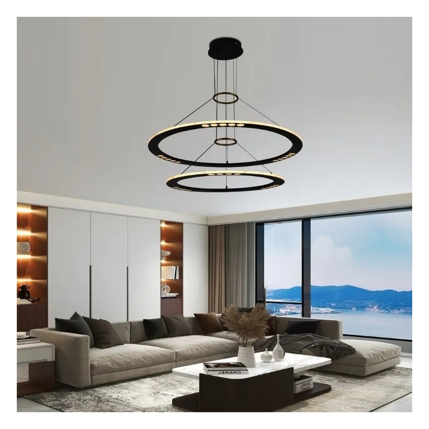 Himmennettävä LED-kattokruunu johdossa LED/90W/230V 3000-6500K + kauko-ohjaus