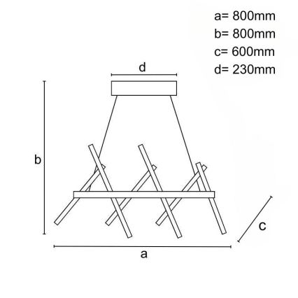 Himmennettävä LED-kattokruunu johdossa LED/90W/230V 3000-6500K + kauko-ohjaus