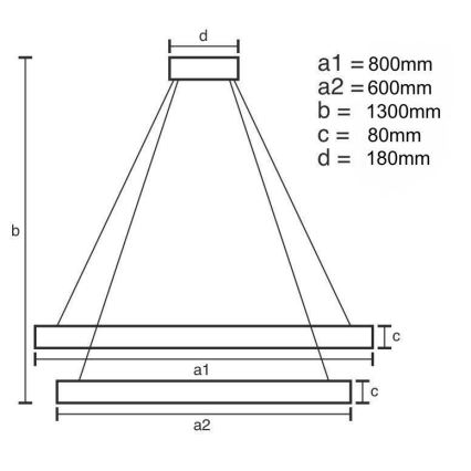 LED Himmennettävä kristallikruunu narussa LED/90W/230V 3000-6500K kiiltävä kromi + kauko-ohjaus