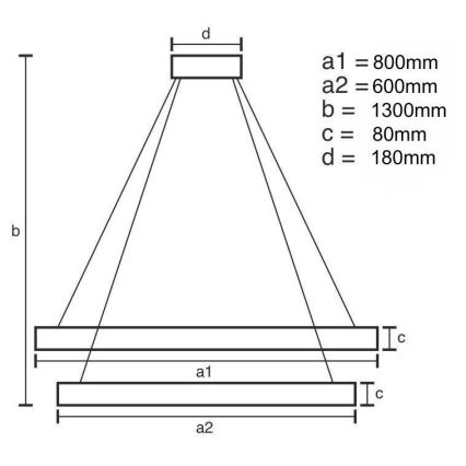 LED Himmennettävä kristalli kattokruunu johdossa LED/90W/230V 3000-6500K kulta/kromi + kauko-ohjaus