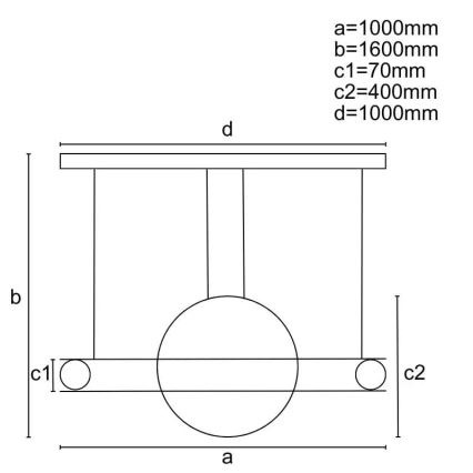 Himmennettävä LED-kattokruunu johdossa LED/95W/230V 3000-6500K + kauko-ohjaus