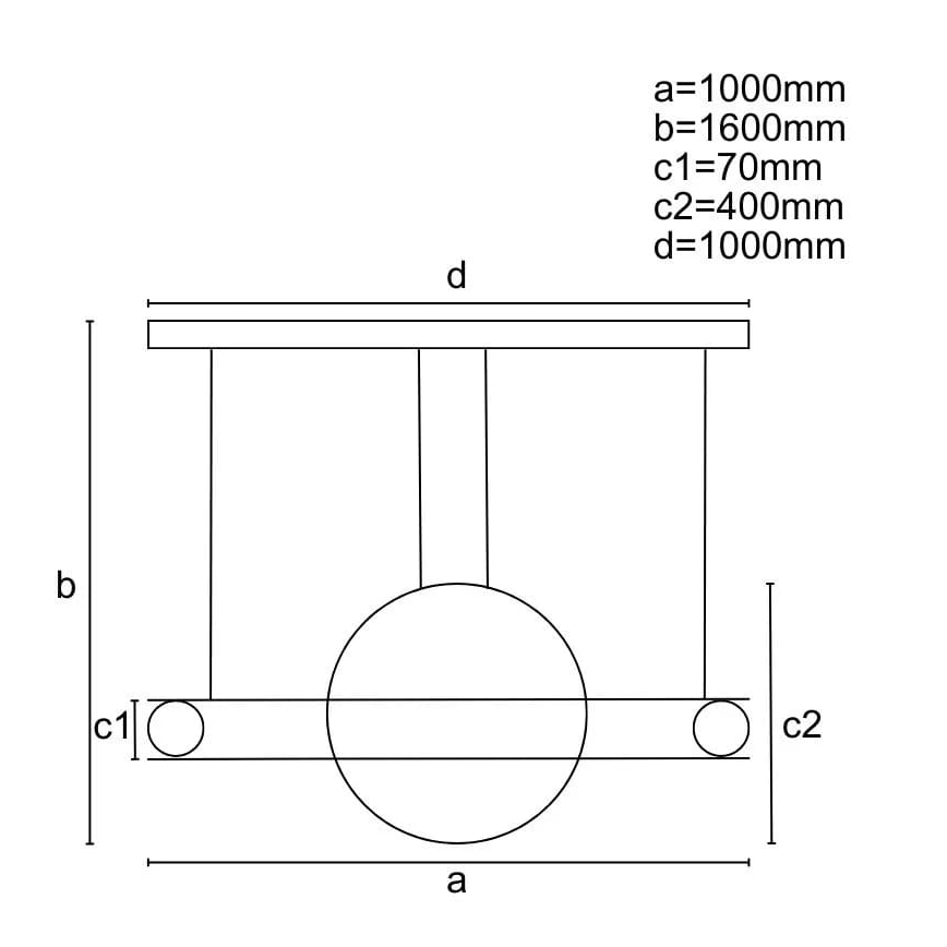 Himmennettävä LED-kattokruunu johdossa LED/95W/230V 3000-6500K + kauko-ohjaus