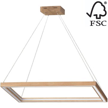 Himmennettävä LED-kattokruunu johdossa LEGNO 2xLED/33W/230V tammi – FSC sertifioitu