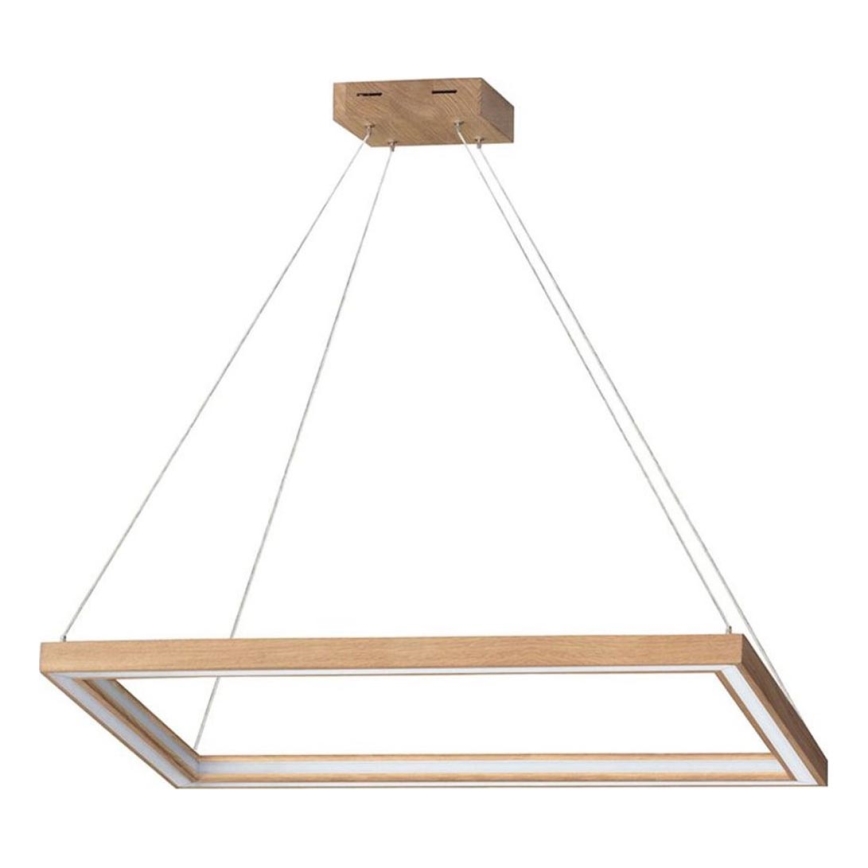Himmennettävä LED-kattokruunu johdossa LEGNO 2xLED/33W/230V tammi