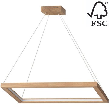 Himmennettävä LED-kattokruunu johdossa LEGNO LED/31,5W/230V tammi – FSC sertifioitu