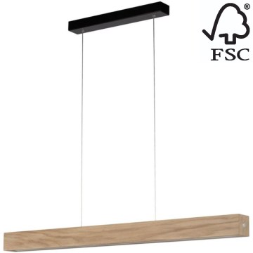 Himmennettävä LED-kattokruunu johdossa LEON 3xLED/18W/230V tammi – FSC sertifioitu