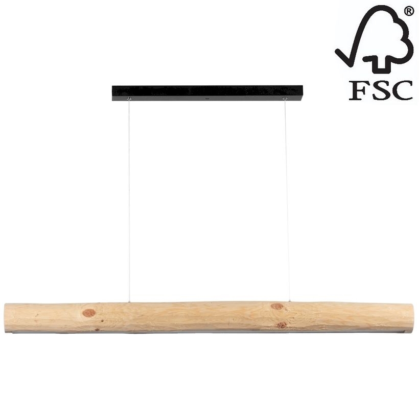 Himmennettävä LED-kattokruunu johdossa LUCAS LED/33W/230V mänty - FSC-sertifioitu