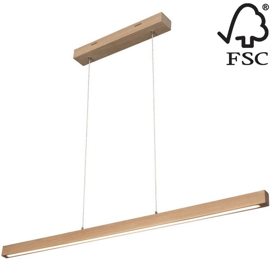 Himmennettävä LED-kattokruunu johdossa SMAL LED/15W/230V tammi - FSC-sertifioitu