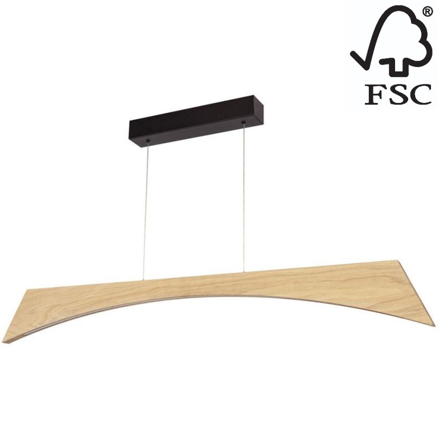 Himmennettävä LED-kattokruunu johdossa ZIAD LED/14W/230V tammi – FSC sertifioitu