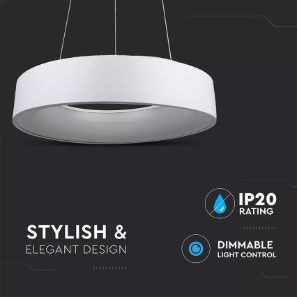 Himmennettävä LED-kattokruunu narussa 1xLED/20W/230V