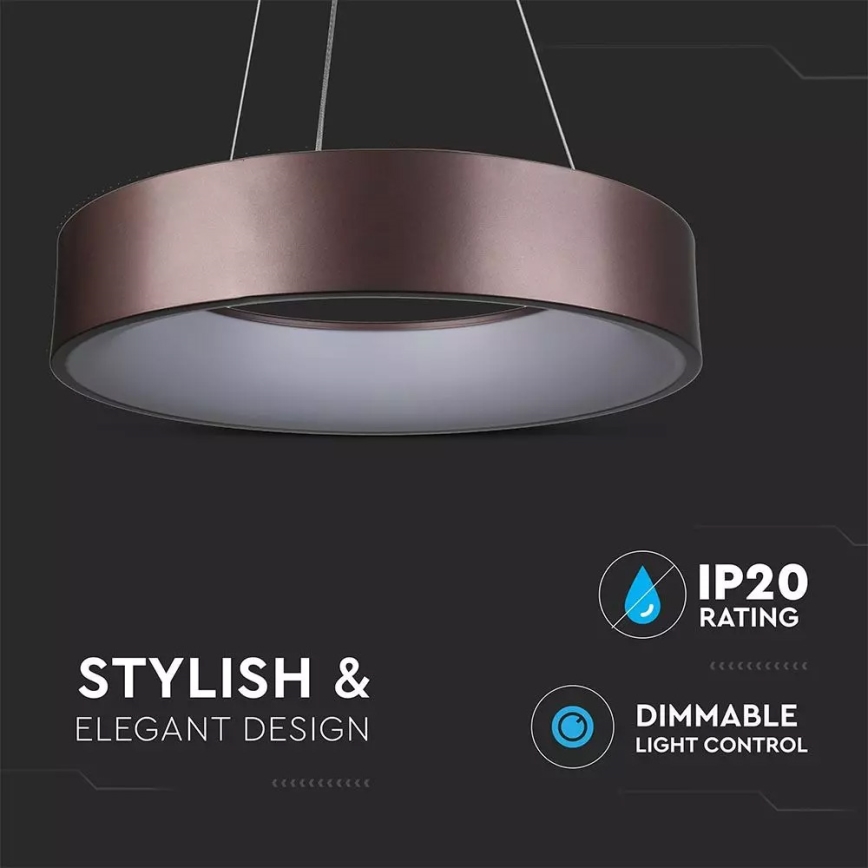 Himmennettävä LED-kattokruunu narussa 1xLED/20W/230V