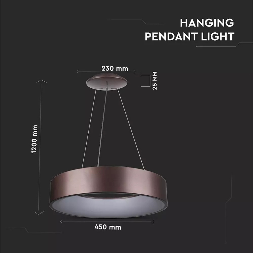 Himmennettävä LED-kattokruunu narussa 1xLED/20W/230V