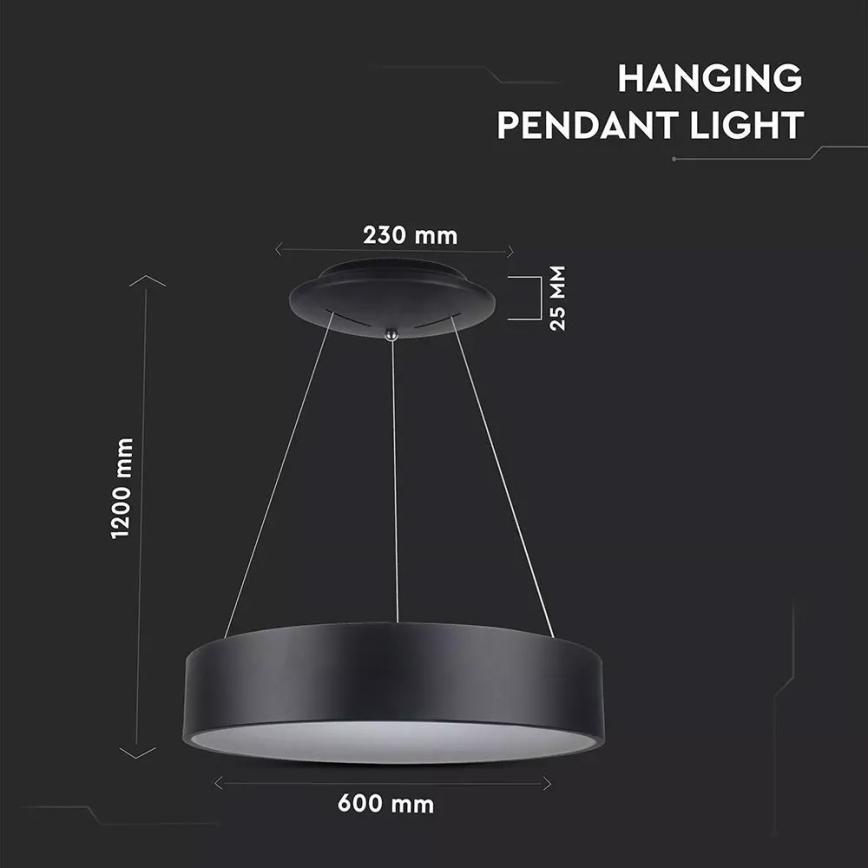 Himmennettävä LED-kattokruunu narussa 1xLED/30W/230V