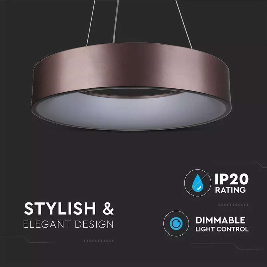 Himmennettävä LED-kattokruunu narussa 1xLED/30W/230V