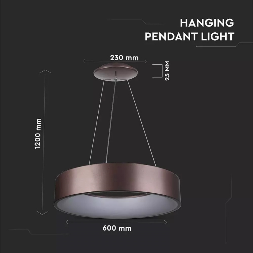 Himmennettävä LED-kattokruunu narussa 1xLED/30W/230V