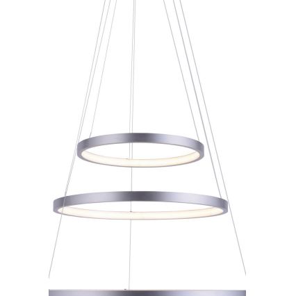 Leuchten Direkt 11526-55 - Himmennettävä LED-kattokruunu narussa CIRCLE 1xLED/13,5W/230V + LED/19,5W + LED/24W