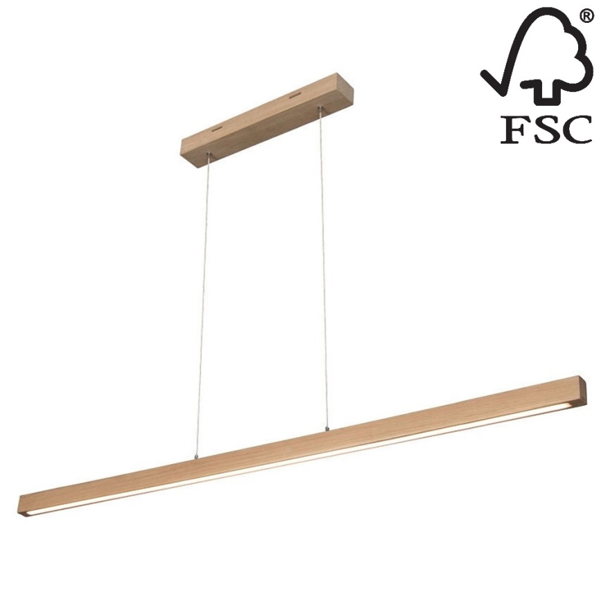 Himmennettävä LED-kattokruunu narussa SMAL LED/18W/230V tammi - FSC-sertifioitu