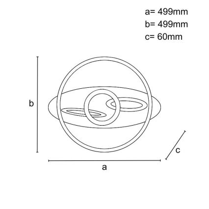 Himmennettävä LED-kattovalaisin 105 W / 230 V 3000–6500 K + kaukosäädin