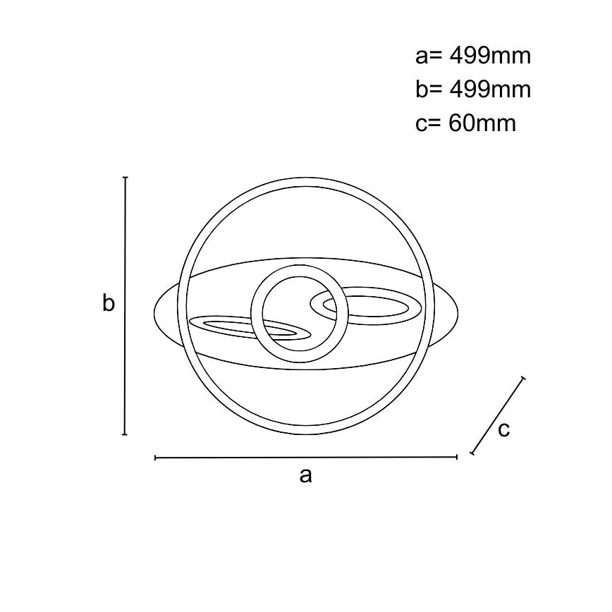 Himmennettävä LED-kattovalaisin 105 W / 230 V 3000–6500 K + kaukosäädin