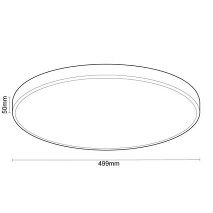 Himmennettävä LED-kattovalaisin ääniohjauksella OPAL LED/48W/230V 2700-6500K musta + kauko-ohjaus