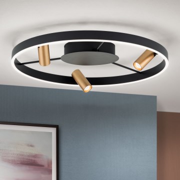 Himmennettävä LED-kattovalaisin BERLIN LED/50W/230V musta/kulta