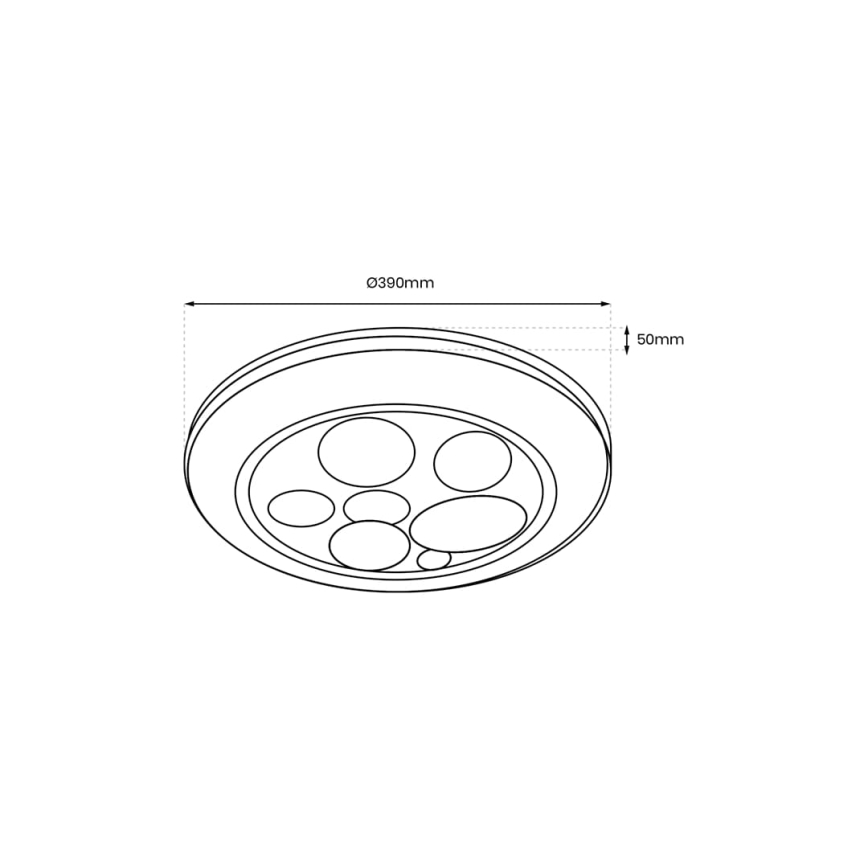 Himmennettävä LED-kattovalaisin BUBBLES LED/30W/230V 3000-6000K + kauko-ohjaus