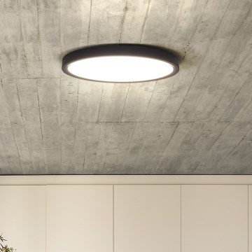 Himmennettävä LED-kattovalaisin ESTELA LED/36W/230V halkaisija 30 cm musta + kauko-ohjaus