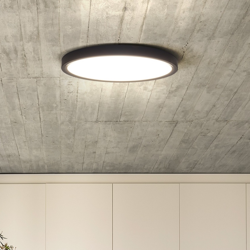 Himmennettävä LED-kattovalaisin ESTELA LED/36W/230V halkaisija 30 cm musta + kauko-ohjaus