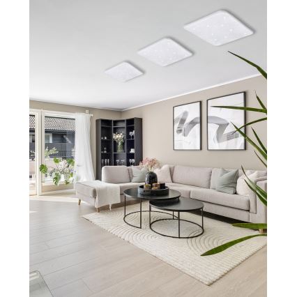 Himmennettävä LED-kattovalaisin FLORA LED/36W/230V 2700-6500K 43x43 cm + kauko-ohjaus