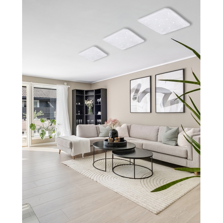 Himmennettävä LED-kattovalaisin FLORA LED/36W/230V 2700-6500K 43x43 cm + kauko-ohjaus