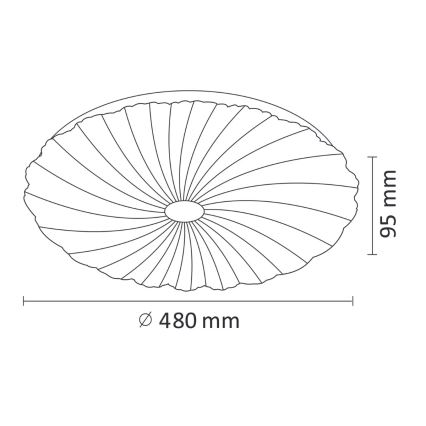 Himmennettävä LED-kattovalaisin FLOWER LED/36W/230V + Kauko-ohjaus