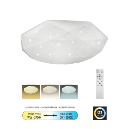 Himmennettävä LED-kattovalaisin INDUS LED/60W/230V 2700-6500K halkaisija 58 cm + kauko-ohjaus