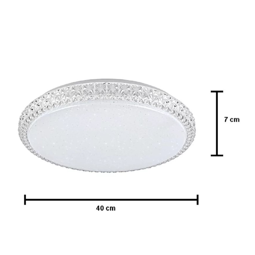 Himmennettävä LED-kattovalaisin IRINA LED/48W/230V kaukosäätimellä