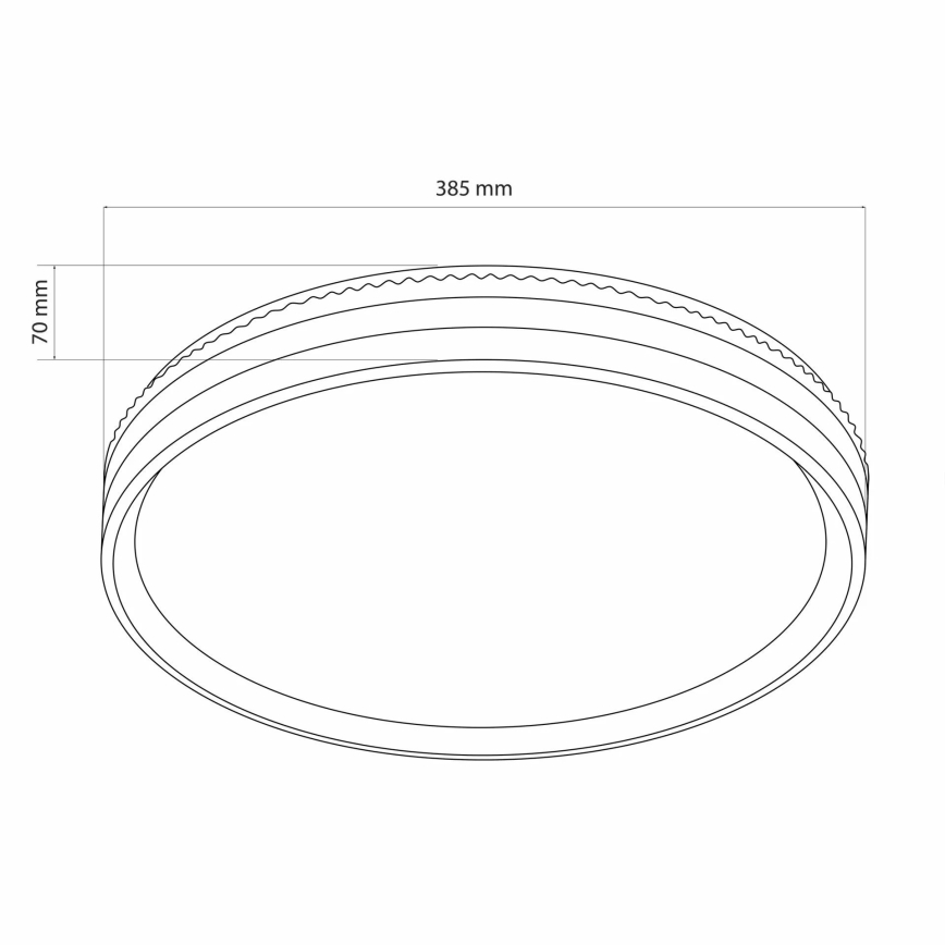 Himmennettävä kylpyhuoneen LED-kattovalaisin JADWIGA LED/42W/230V halkaisija 38,5 cm 3000-6000K IP44 + kauko-ohjaus