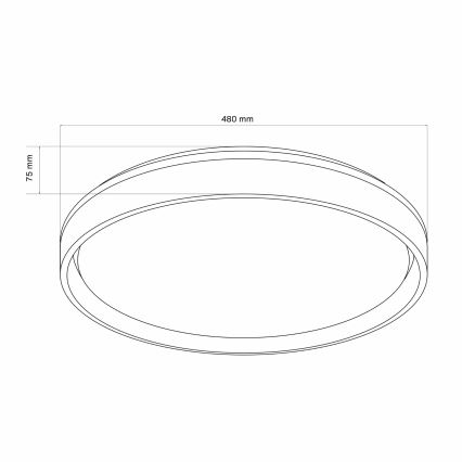 Himmennettävä kylpyhuoneen LED-kattovalaisin JADWIGA LED/72W/230V halkaisija 48 cm 3000-6000K IP44 + kauko-ohjaus