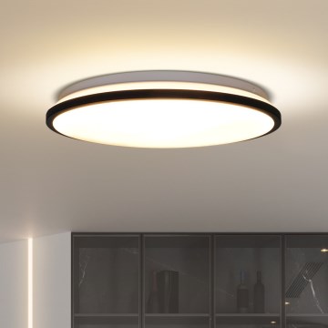 Himmennettävä LED-kattovalaisin JAMIL LED/48W/230V 3000-6500K musta + kauko-ohjaus