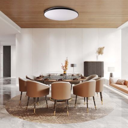 Himmennettävä LED-kattovalaisin KERN LED/80W/230V 3000-6000K halkaisija 80 cm musta + kauko-ohjaus