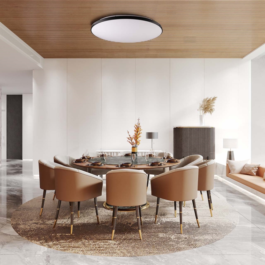Himmennettävä LED-kattovalaisin KERN LED/80W/230V 3000-6000K halkaisija 80 cm musta + kauko-ohjaus
