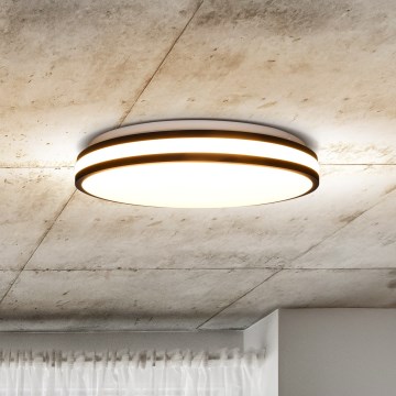 Himmennettävä LED-kattovalaisin LASKOS LED/48W/230V 3000-6500K musta + kauko-ohjaus