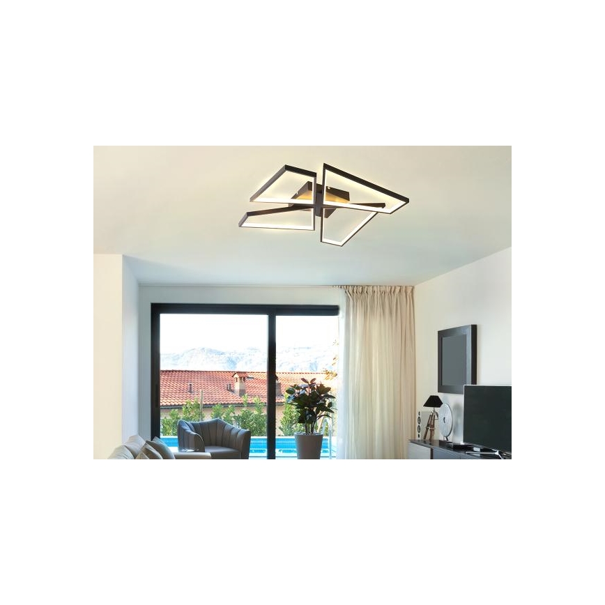 Himmennettävä LED-kattovalaisin LED/115W/230V 3000-6500K musta + kauko-ohjaus