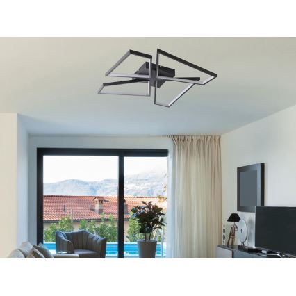 Himmennettävä LED-kattovalaisin LED/115W/230V 3000-6500K musta + kauko-ohjaus