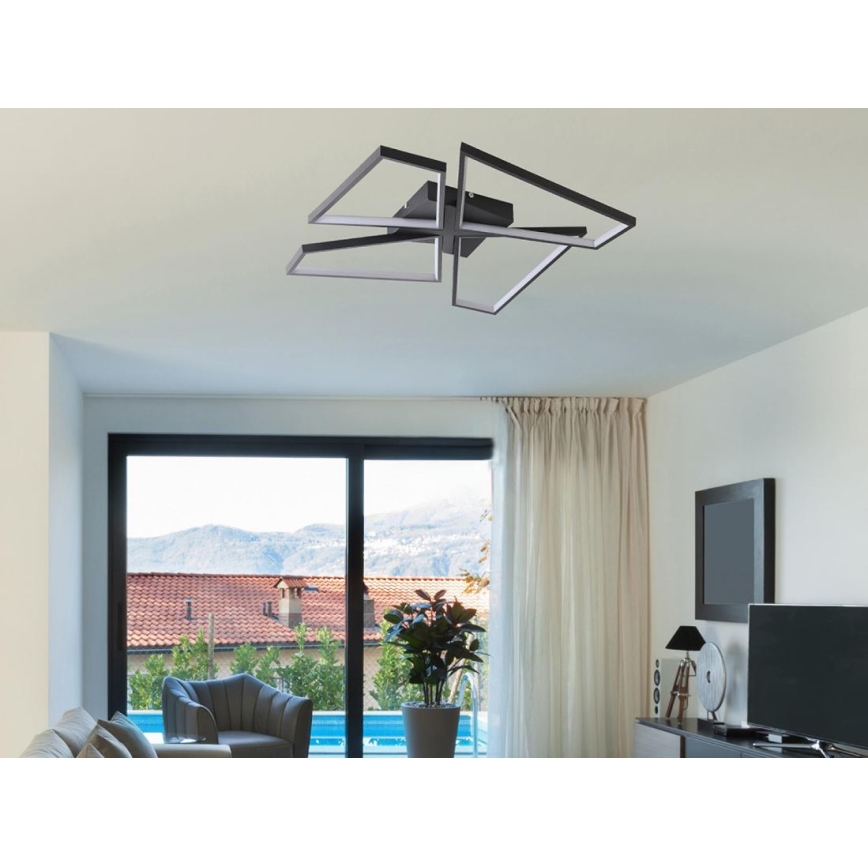 Himmennettävä LED-kattovalaisin LED/115W/230V 3000-6500K musta + kauko-ohjaus