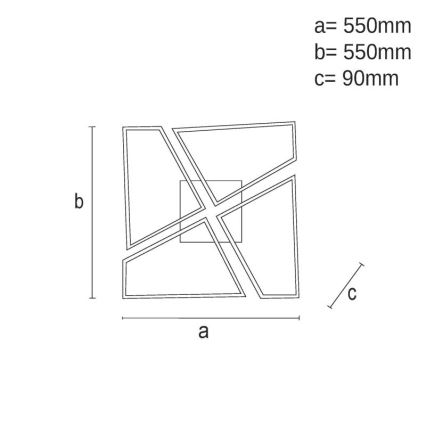 Himmennettävä LED-kattovalaisin LED/115W/230V 3000-6500K musta + kauko-ohjaus
