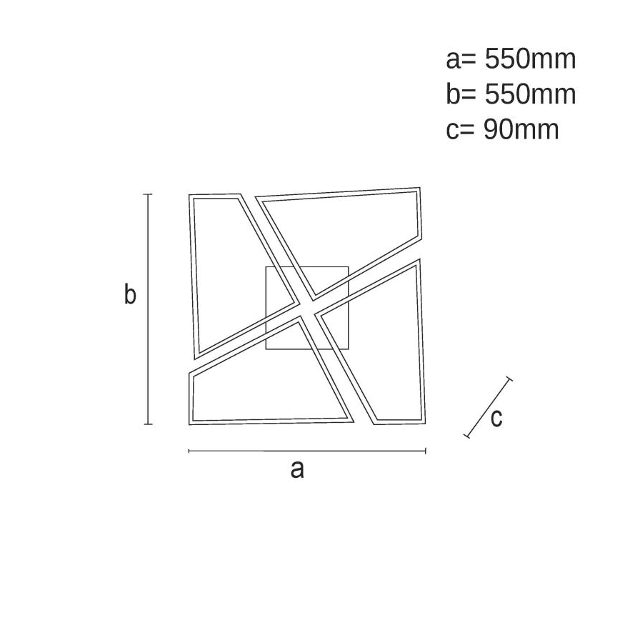 Himmennettävä LED-kattovalaisin LED/115W/230V 3000-6500K musta + kauko-ohjaus